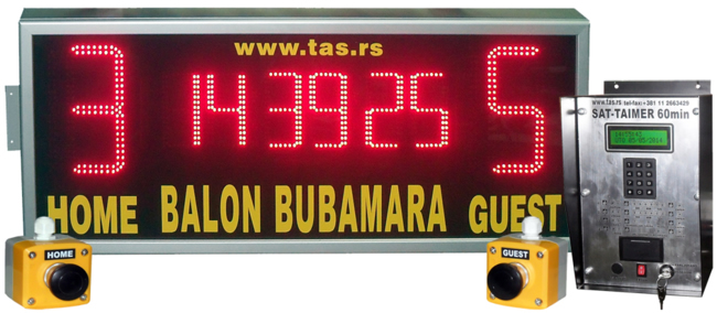 Semafor sa satom i rezultatom